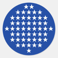 Blau mit 50 White Stars American Flag Theme