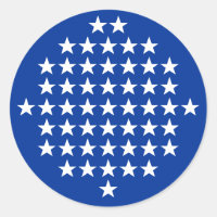 Blau mit 50 White Stars American Flag Theme