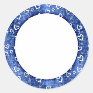 Blau mit der Silver Heft Monogram Aufkleber