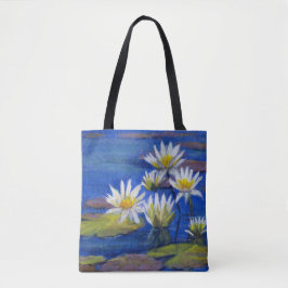 Blau mit der weißen Lilie, grün mit rosa Tasche