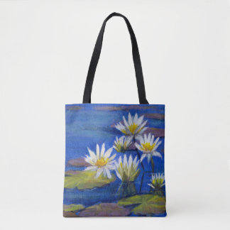 Blau mit der weißen Lilie, grün mit rosa Tasche