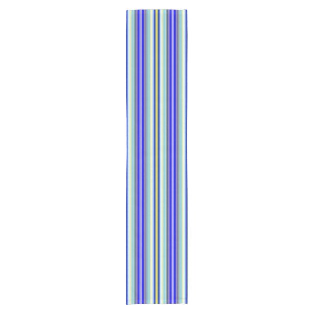 Blau mit gelben Streifen Tischläufer (Vorderseite)