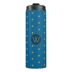 Blau mit goldakzent Hahnentrittmuster Thermal Tumb Thermosbecher