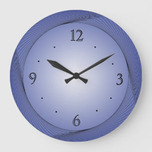 Blau mit hellblauen Centre> Küchen-Uhren Große Wanduhr