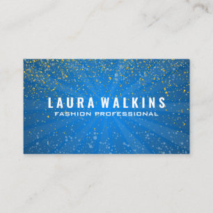 Blau mit leichtem Cast   Gold Speckled Business Ca Visitenkarte
