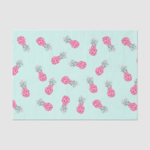 Blau mit rosa Ananas Seidenpapier