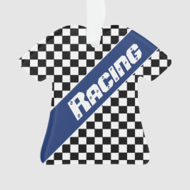 Blau mit Schwarz Ornament