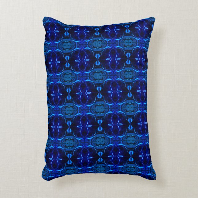 Blau mit "schwimmenden", miteinander verflochtenen dekokissen (Vorderseite(Vertikal))