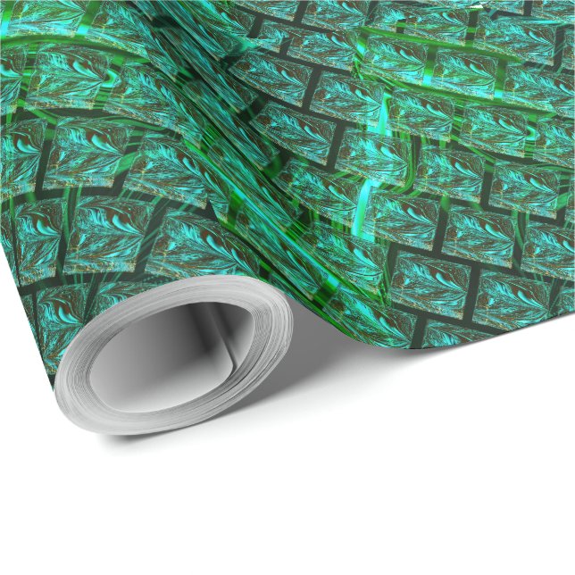 Blau mit "schwimmenden", miteinander verflochtenen geschenkpapier (Rolleneckpunkt)