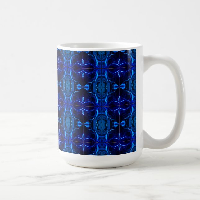 Blau mit "schwimmenden", miteinander verflochtenen kaffeetasse (Rechts)