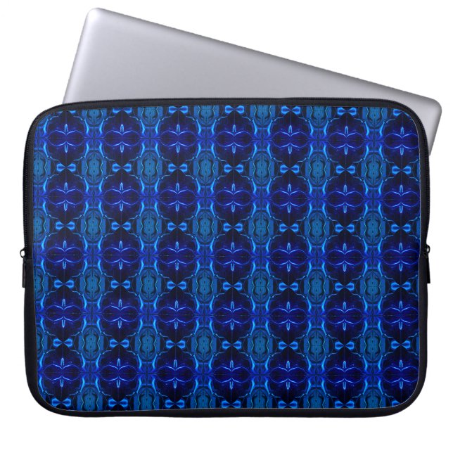 Blau mit "schwimmenden", miteinander verflochtenen laptopschutzhülle (Vorderseite)