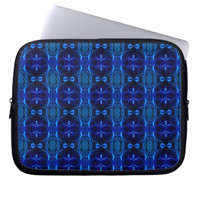 Blau mit "schwimmenden", miteinander verflochtenen laptopschutzhülle (Vorderseite)