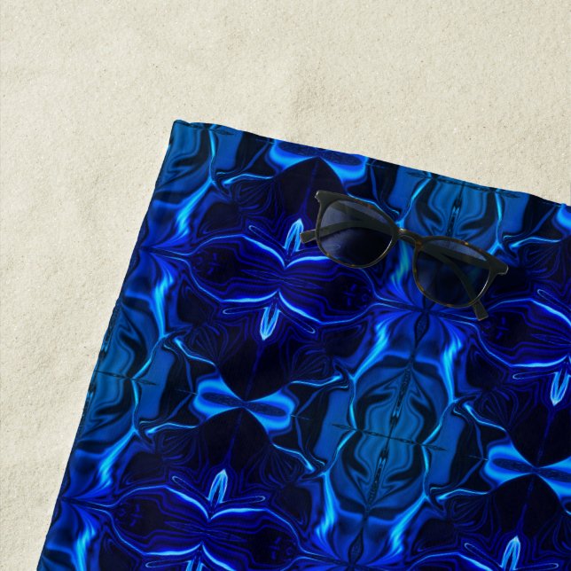 Blau mit "schwimmenden", miteinander verflochtenen strandtuch (Beispiel)