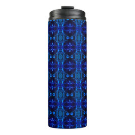 Blau mit "schwimmenden", miteinander verflochtenen thermosbecher