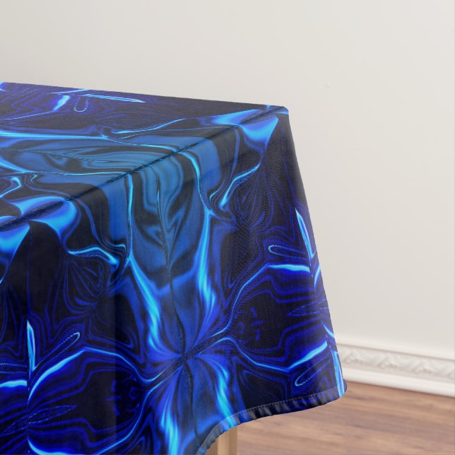 Blau mit "schwimmenden", miteinander verflochtenen tischdecke (Beispiel)