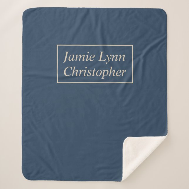 Blau mit Vanilla-Paaren Sherpadecke (Vorderseite)