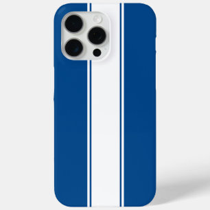Blau mit weißem Racing Streifen Case-Mate iPhone Hülle