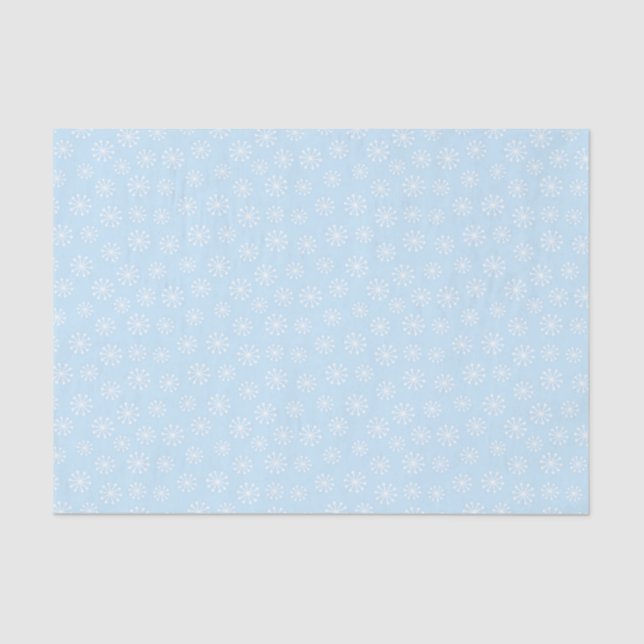 BLAU MIT WEISSEN BLUME SEIDENPAPIER (Vorderseite)
