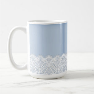 BLAU MIT WEISSER FLÄCHENGRENZE KAFFEETASSE