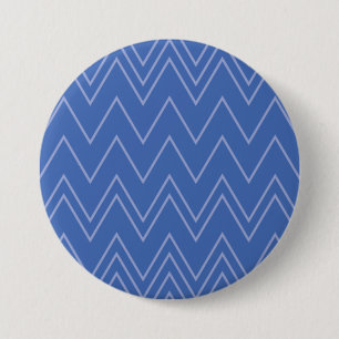 Blau, modern, einfach, cool, trendy Zickzack-Muste Button