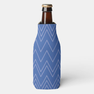 Blau, modern, einfach, cool, trendy Zickzack-Muste Flaschenkühler