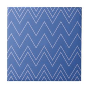 Blau, modern, einfach, cool, trendy Zickzack-Muste Fliese