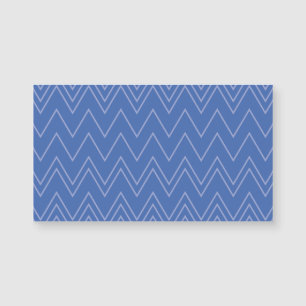 Blau, modern, einfach, cool, trendy Zickzack-Muste Magnetkarte