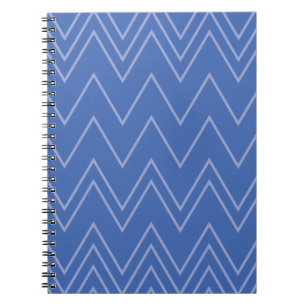 Blau, modern, einfach, cool, trendy Zickzack-Muste Notizblock