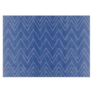 Blau, modern, einfach, cool, trendy Zickzack-Muste Schneidebrett
