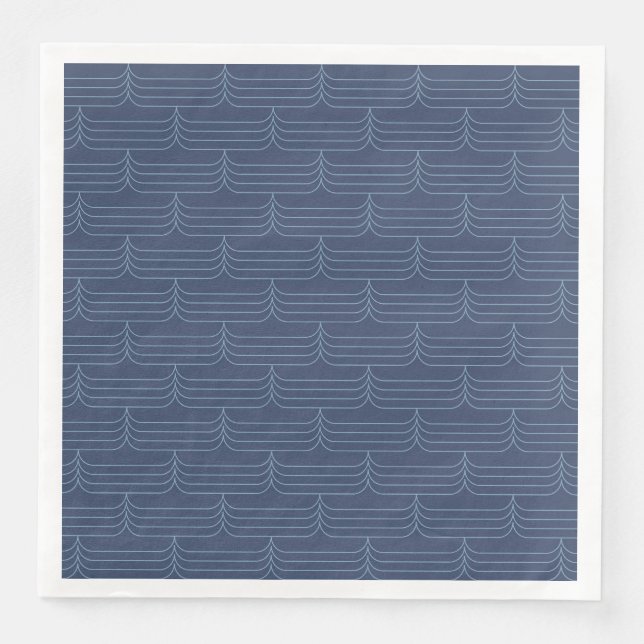 Blau, modern, einfach coole Abbildung Serviette (Vorderseite)