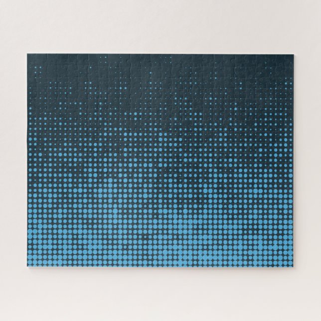 Blau, modern, Retro, cool, trendy dot pattern (Horizontal)