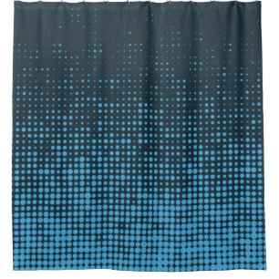 Blau, modern, Retro, cool, trendy dot pattern Duschvorhang
