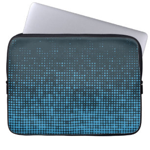 Blau, modern, Retro, cool, trendy dot pattern Laptopschutzhülle