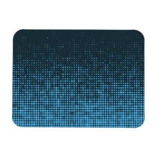 Blau, modern, Retro, cool, trendy dot pattern Magnet
