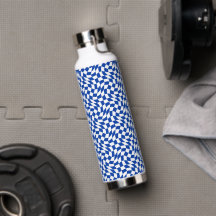 Blau modern retro Wirbel kariert