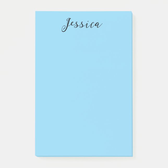 Blau Moderne Elegante Schlichte Einfache Professio Post-it Klebezettel (Vorderseite)