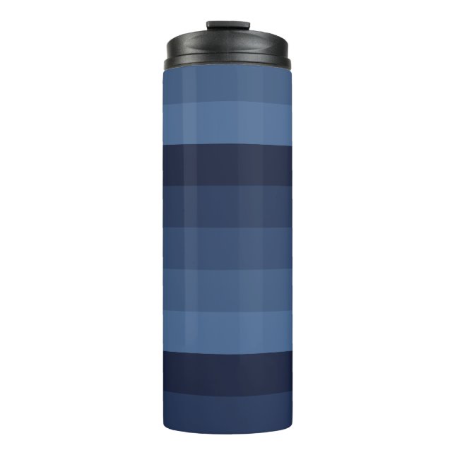 Blau monochromatisch thermosbecher (Vorderseite)