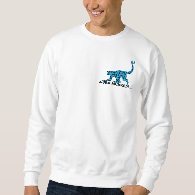Blau - Munkey Front/Shortboarder Rückseite Sweatshirt (Vorderseite)