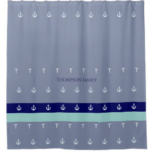 blau & nautisch, stilvoll & personalisiert zum The Duschvorhang