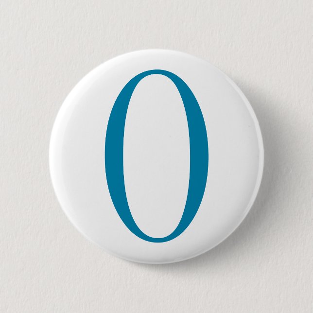 Blau Obama O - Knopf Button (Vorderseite)