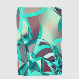 Blau oder Cyan-Streifen auf roten, tropfenden Bild Golfhandtuch