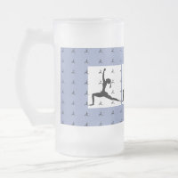 Blau oder "Farbauswahl" Mattierte Yoga-Tasse (16oz