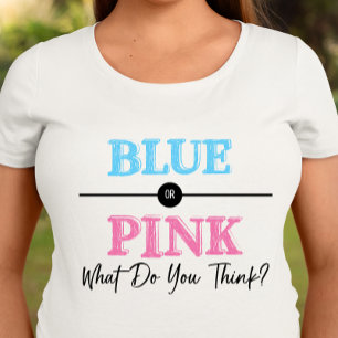 Blau oder Rosa, T - Shirt der Geschlechtsoffenbaru