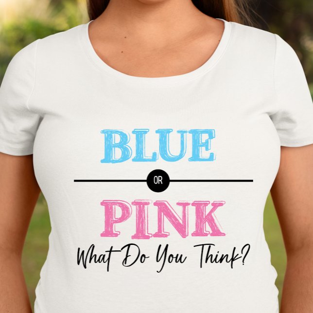 Blau oder Rosa, T - Shirt der Geschlechtsoffenbaru (Von Creator hochgeladen)
