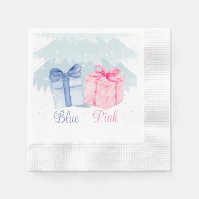 Blau oder Rosa Was denken Sie, ist die Genderoffen Serviette (Vorderseite)