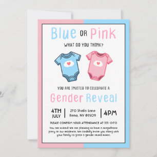 Blau oder Rosa? Was haltet ihr von Geschlechtsenth Einladung