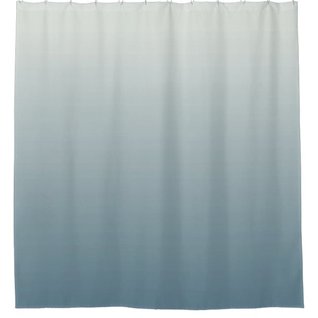 Blau Ombre Schattendesign Duschvorhang (Vorderseite)