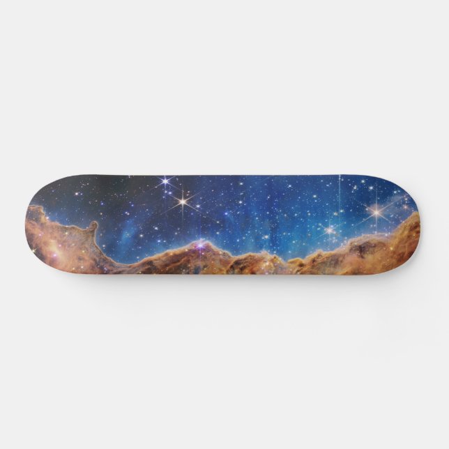 Blau/Orange Carina Nebula | JWST Skateboard (Horizontal)
