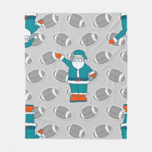 blau orange christmas weihnachtsmann basketball fleecedecke