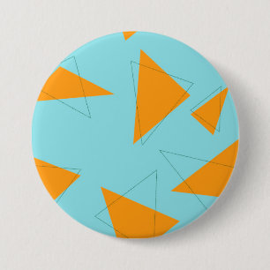 Blau, orange, cool, trendy, modernes Dreieck Button